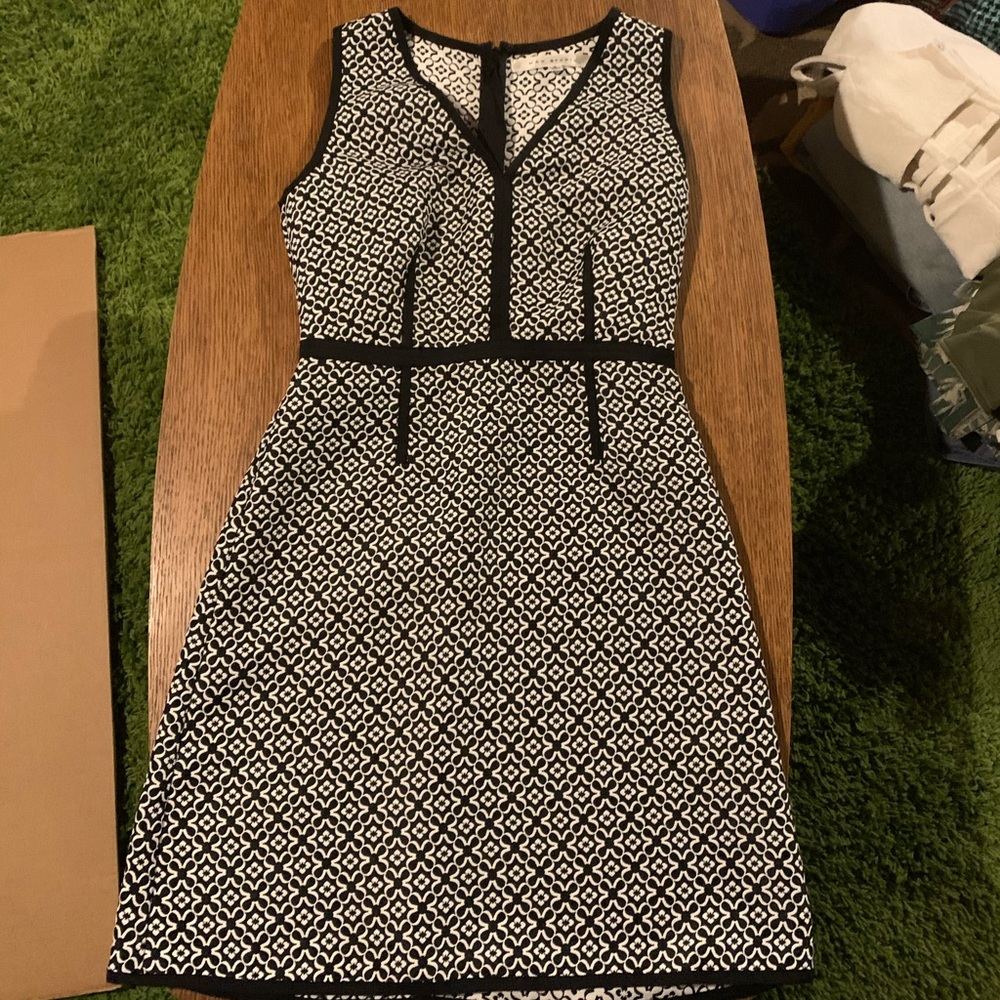 Mac studio black and white geometric floral dress